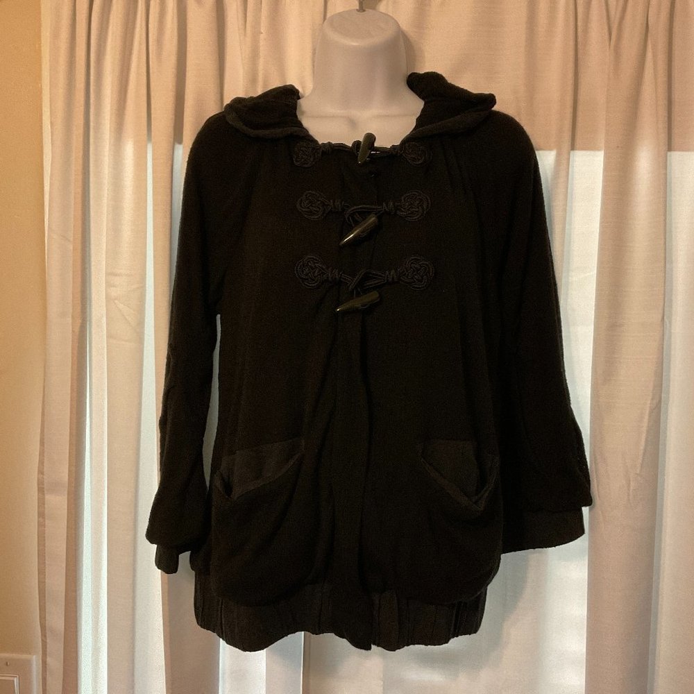 Marc by Marc Jacobs Jacket XS Black Collar Pockets Puff Long 3/4 Sleeve - Picture 1 of 8